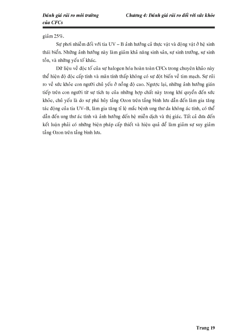 image for page Đánh giá rủi ro môi trường của CFCs
