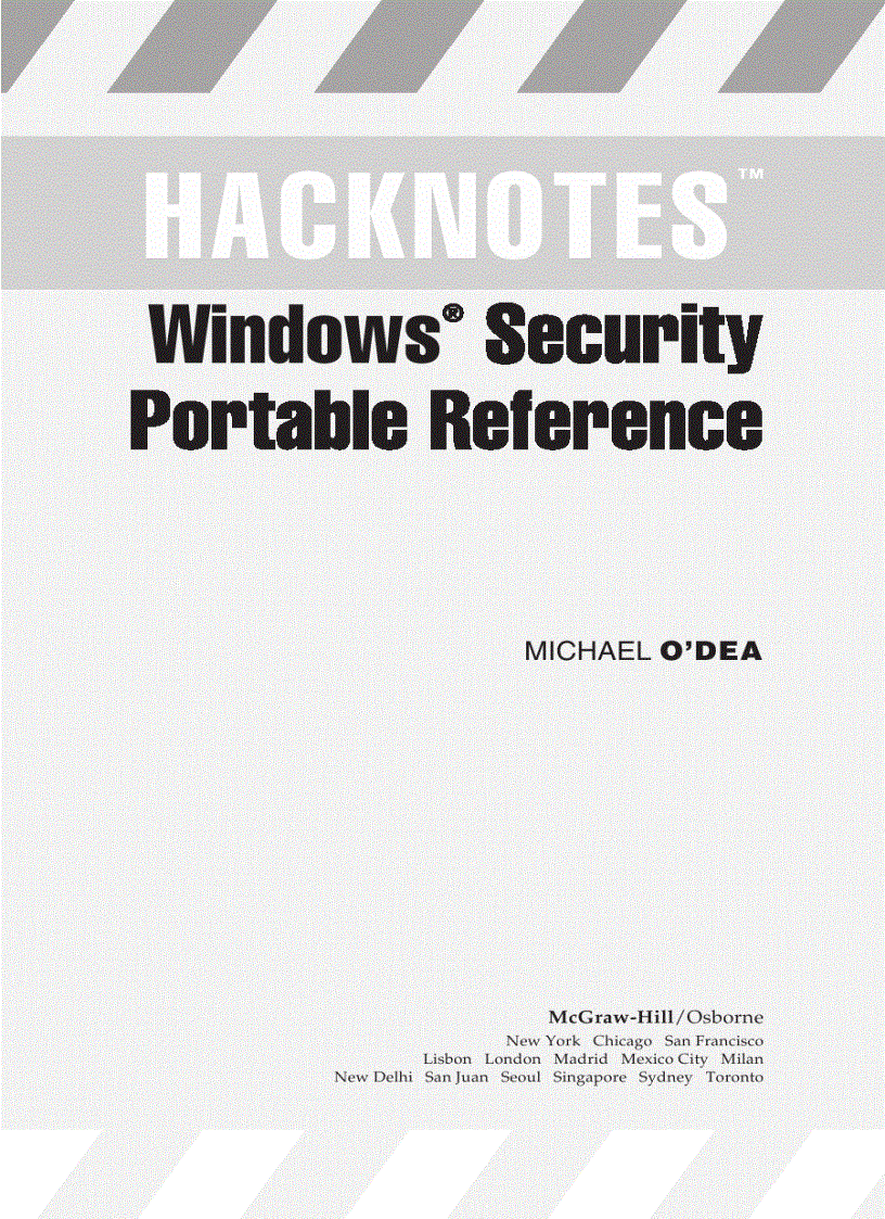 image for page HackNotes Windows Security Portable Reference