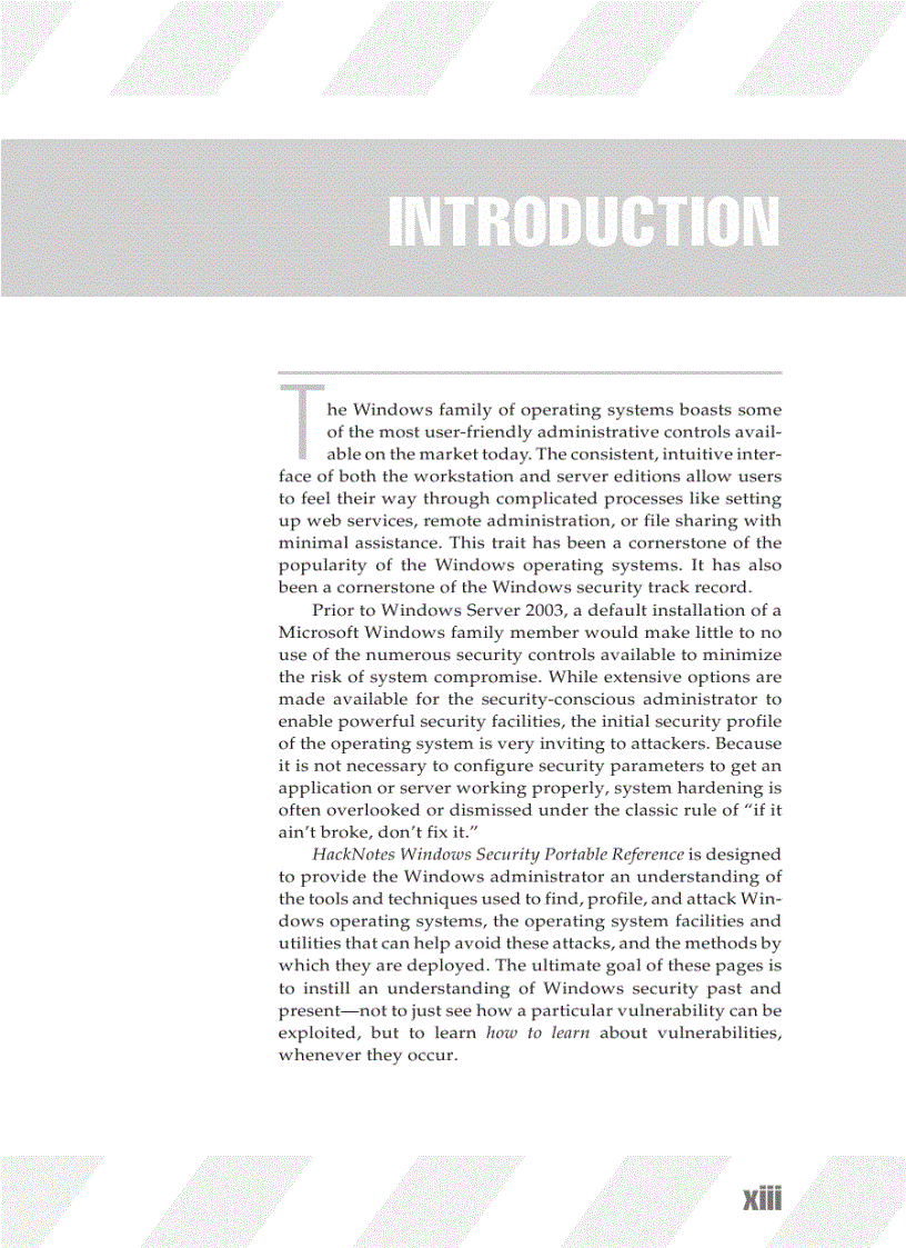 image for page HackNotes Windows Security Portable Reference