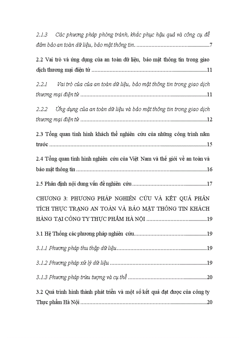image for page Giải pháp an toàn và bảo mật thông tin khách hàng tại công ty thực phẩm Hà Nội