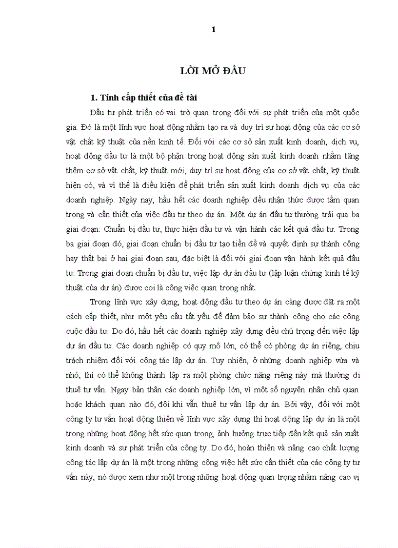 image for page Hoàn thiện công tác lập dự án đầu tư xây dựng tại công ty cổ phần CTECH