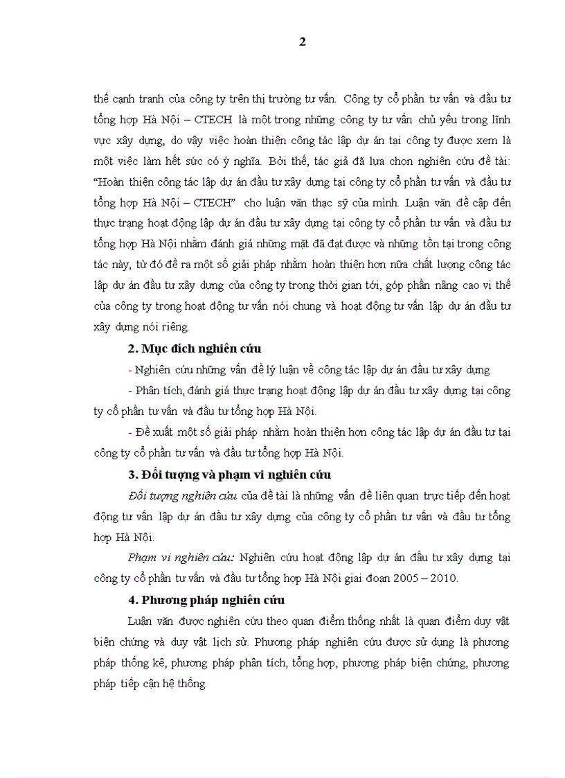 image for page Hoàn thiện công tác lập dự án đầu tư xây dựng tại công ty cổ phần CTECH