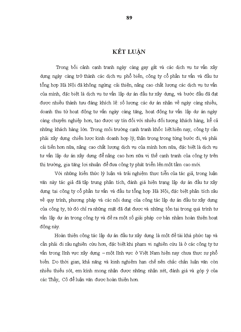 image for page Hoàn thiện công tác lập dự án đầu tư xây dựng tại công ty cổ phần CTECH