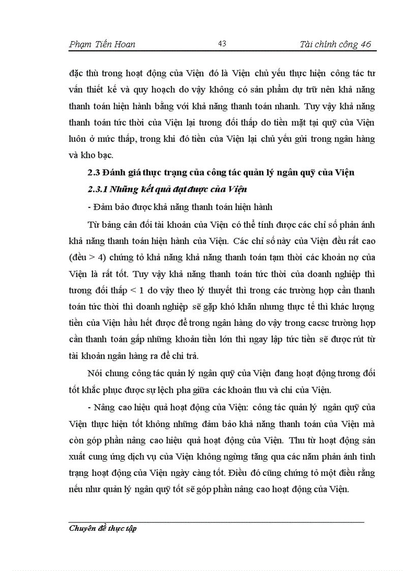 image for page Thực trạng công tác quản lý ngân quỹ tại viện quy hoạch đô thị nông thôn thuộc bộ xây dựng