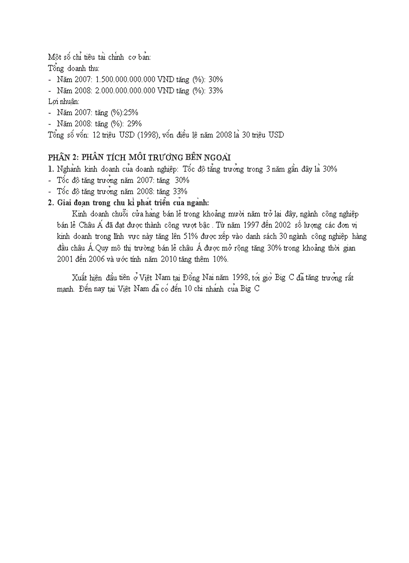 image for page Phân tích chiến lược kinh doanh của hệ thống bán lẻ đại siêu thị BigC