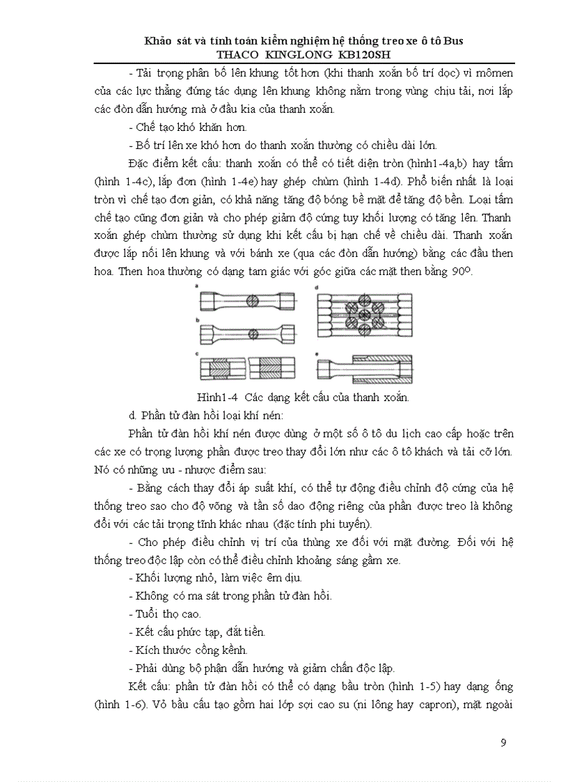image for page Khảo sát và tính toán kiểm nghiệm hệ thống treo xe ô tô Bus THACO KINGLONG KB120SH 1