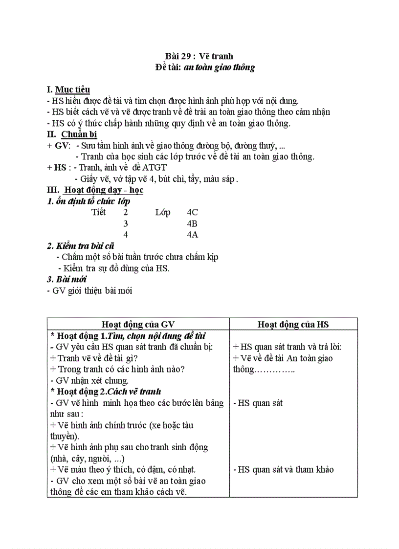 image for page Mĩ thuật Vẽ tranh Đề tài an toàn giao thông