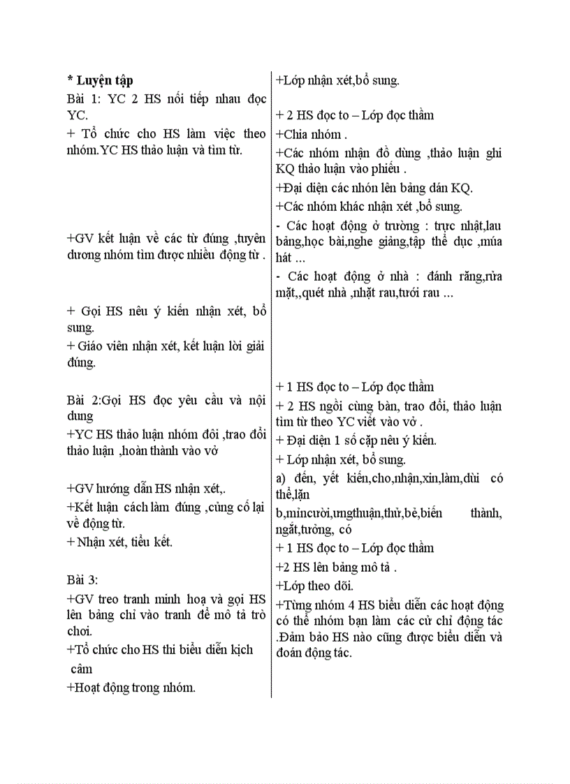 image for page Luyện từ và câu Động từ