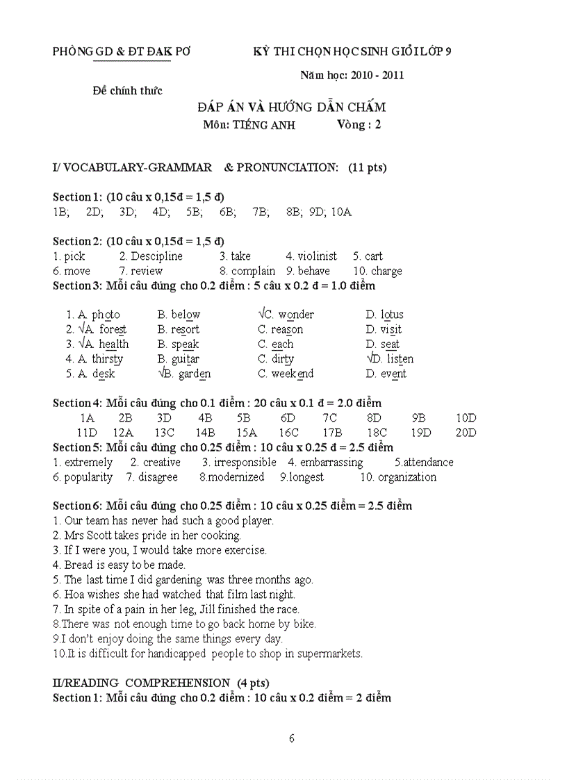 image for page Đề thi HSG tiếng ANh lớp 9 cấp huyện