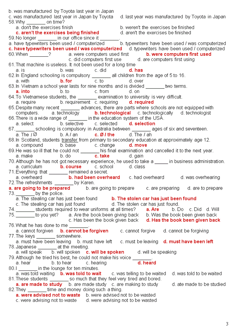 image for page Bài tập trắc nghiệm tiếng anh lớp 12 Unit 4