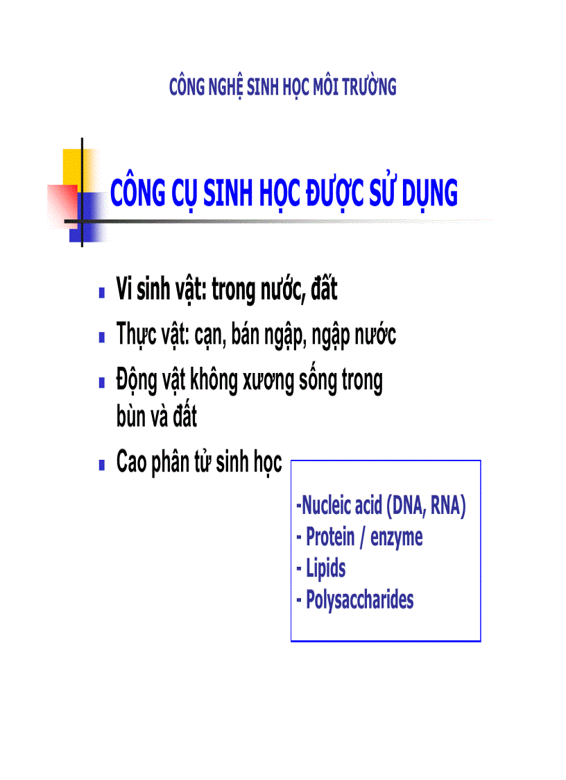 image for page Công nghệ sinh học môi trường