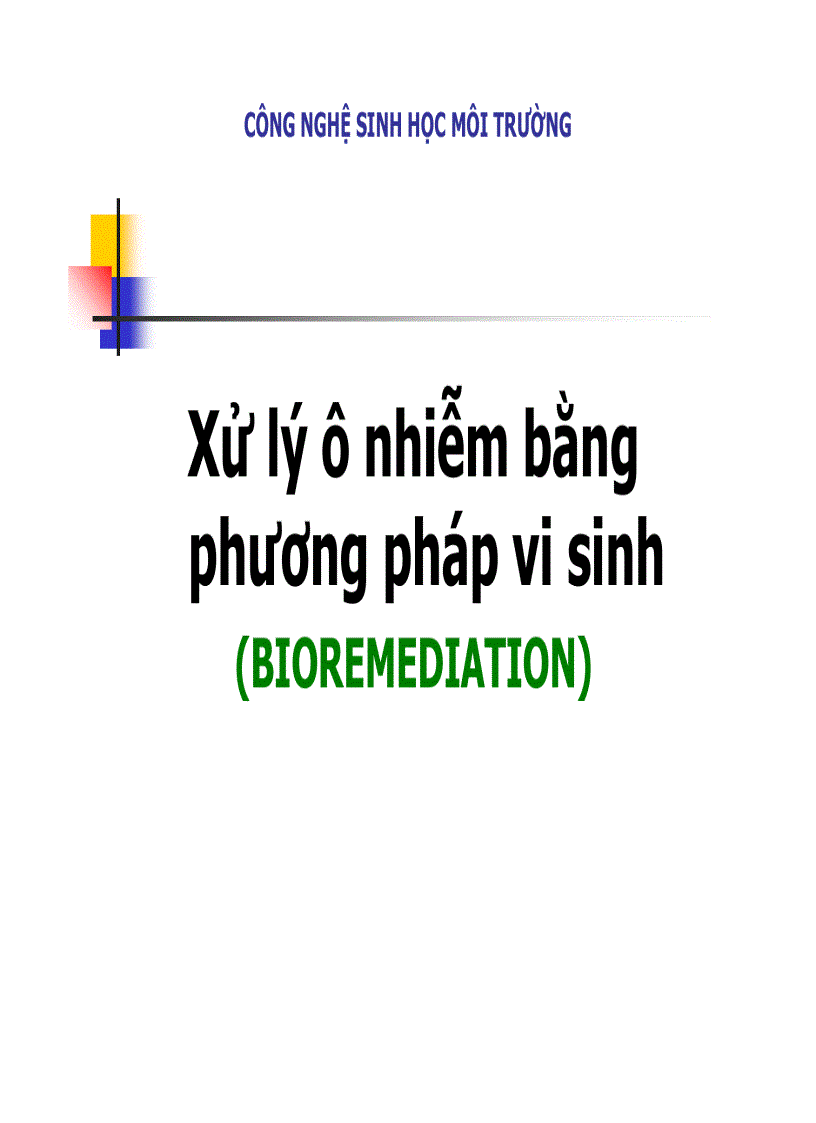 image for page Công nghệ sinh học môi trường