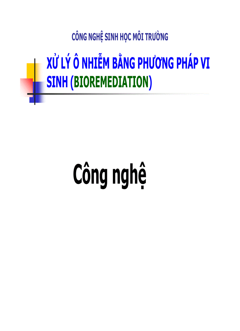 image for page Công nghệ sinh học môi trường