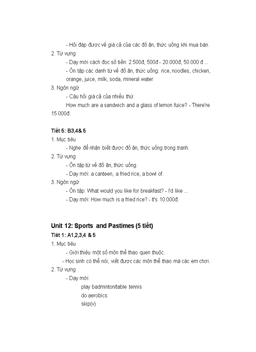 image for page Hướng dẫn thực hiện chuẩn kiến thức kĩ năng của chương trình giáo dục phổ thông môn tiếng anh lớp 6