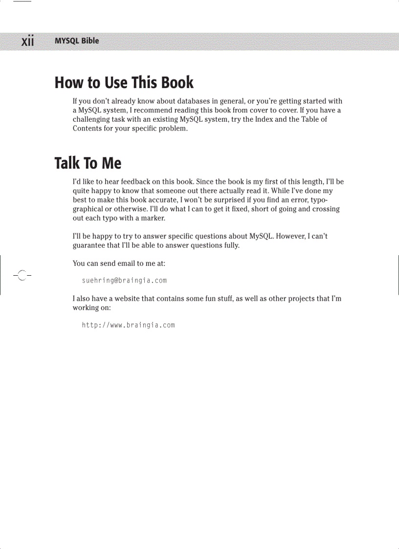 image for page MySQL Bible