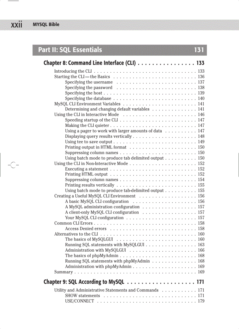 image for page MySQL Bible