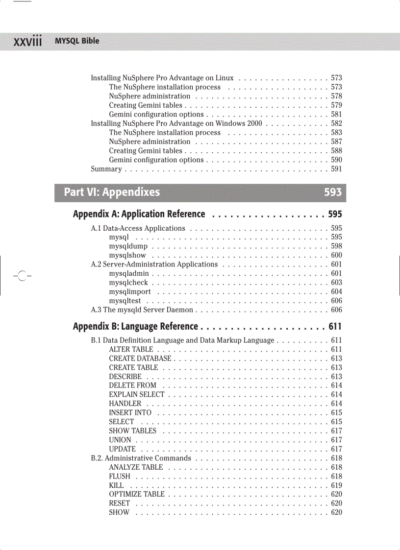 image for page MySQL Bible