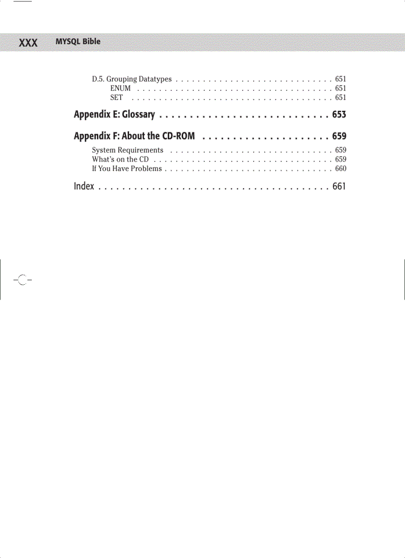image for page MySQL Bible