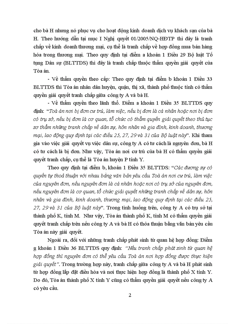 image for page Giải quyết tình huống tố tụng dân sự Bài tập cá nhân tuần 2 Đề số 10