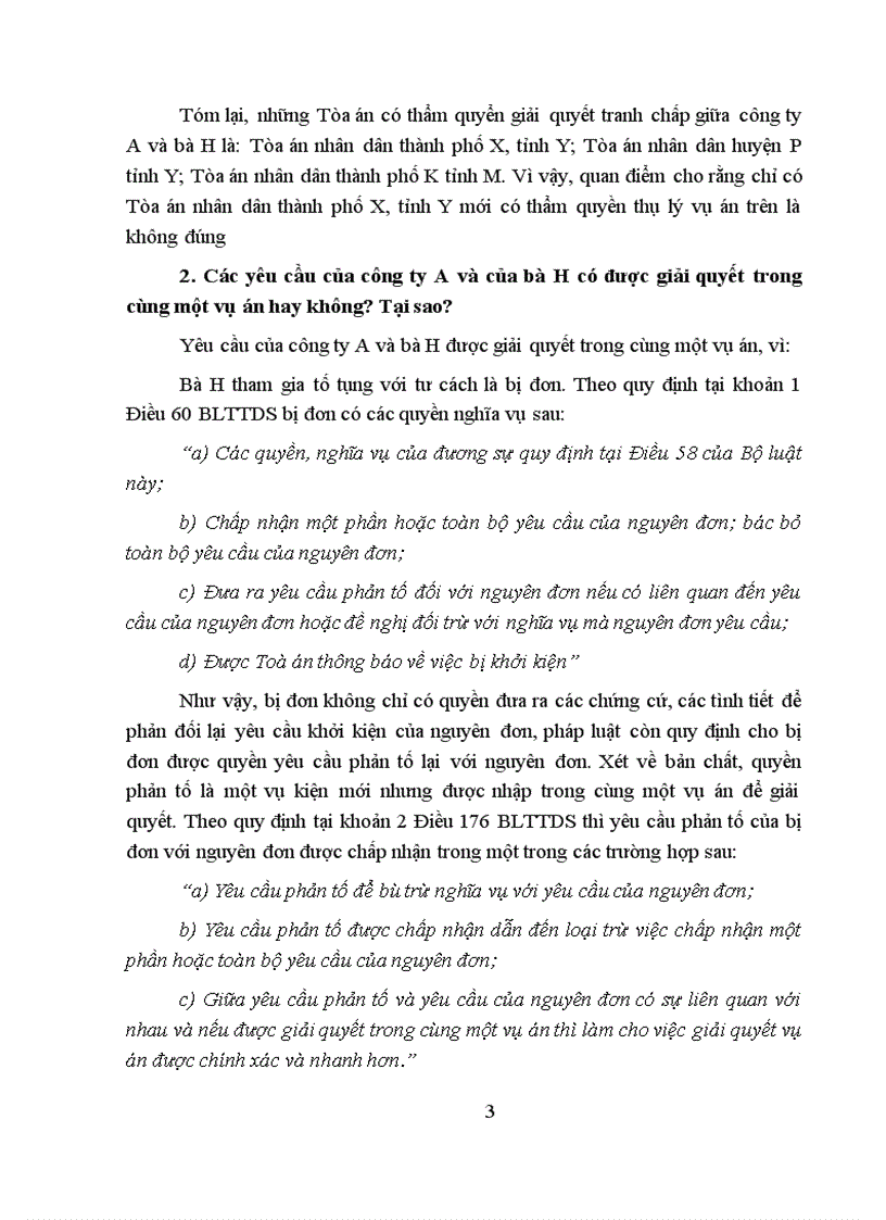 image for page Giải quyết tình huống tố tụng dân sự Bài tập cá nhân tuần 2 Đề số 10