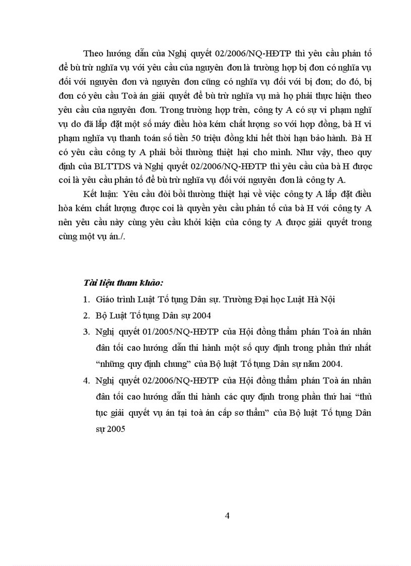 image for page Giải quyết tình huống tố tụng dân sự Bài tập cá nhân tuần 2 Đề số 10