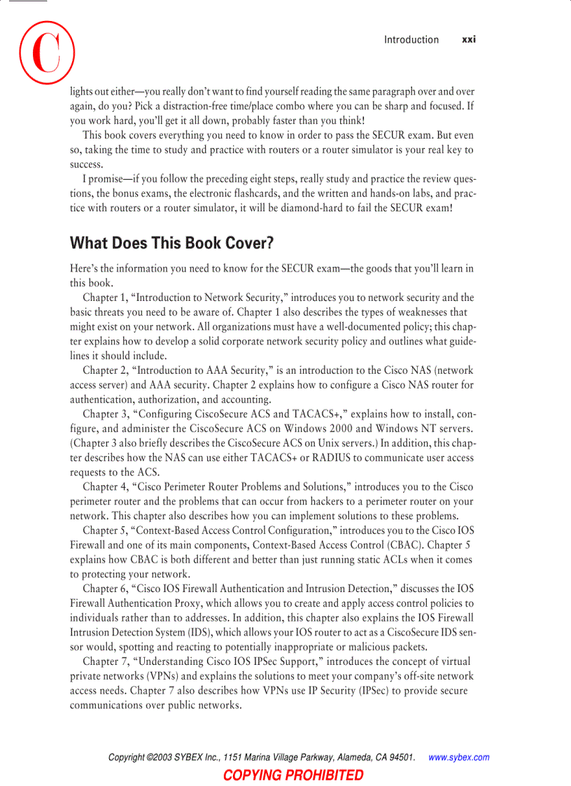 image for page CCSP Securing Cisco IOS Networks Study Guide