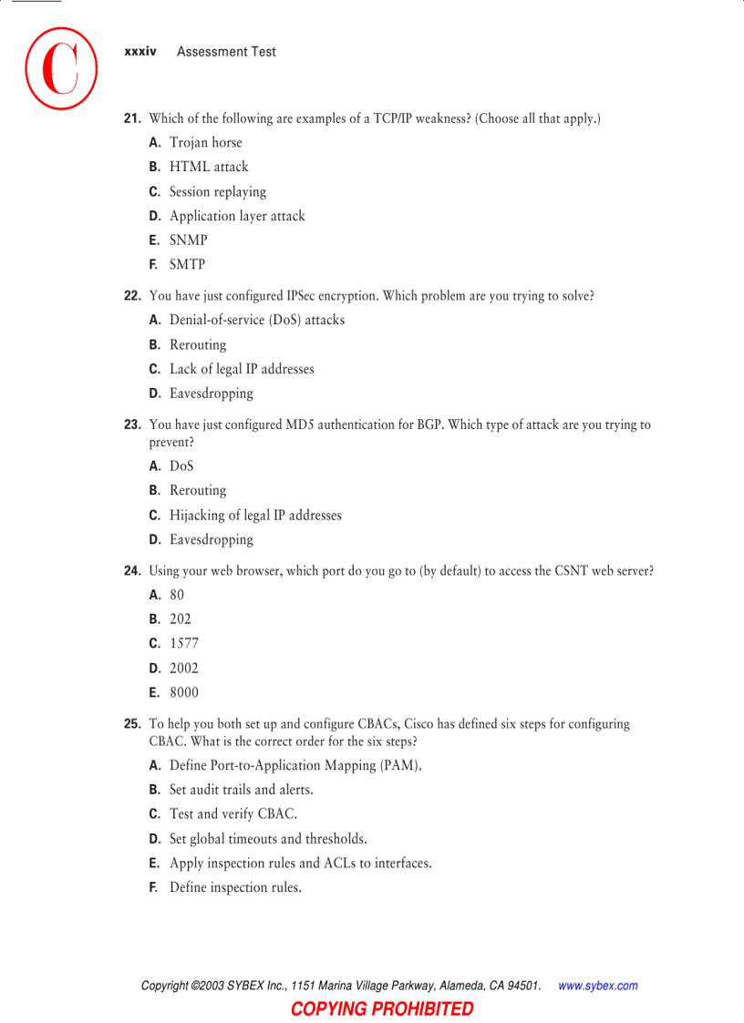 image for page CCSP Securing Cisco IOS Networks Study Guide