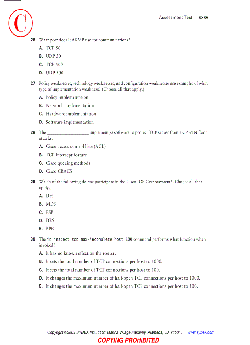 image for page CCSP Securing Cisco IOS Networks Study Guide