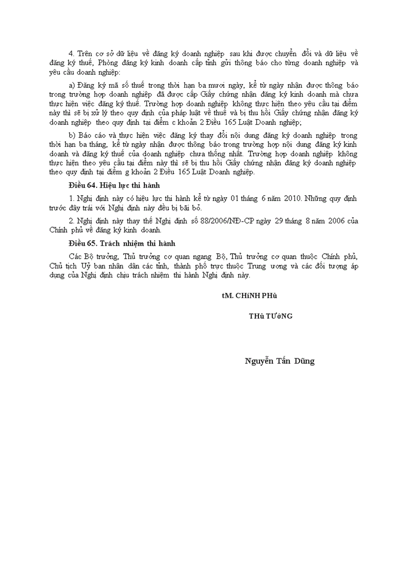 image for page Nghị định số 43 2010 NĐ CP của Chính phủ về Đăng ký doanh nghiệp