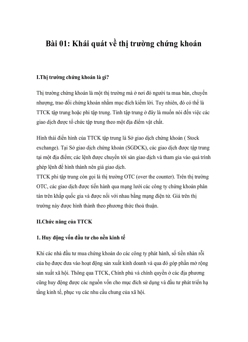 image for page Kiến thức cơ bản về chứng khoán Bài 1
