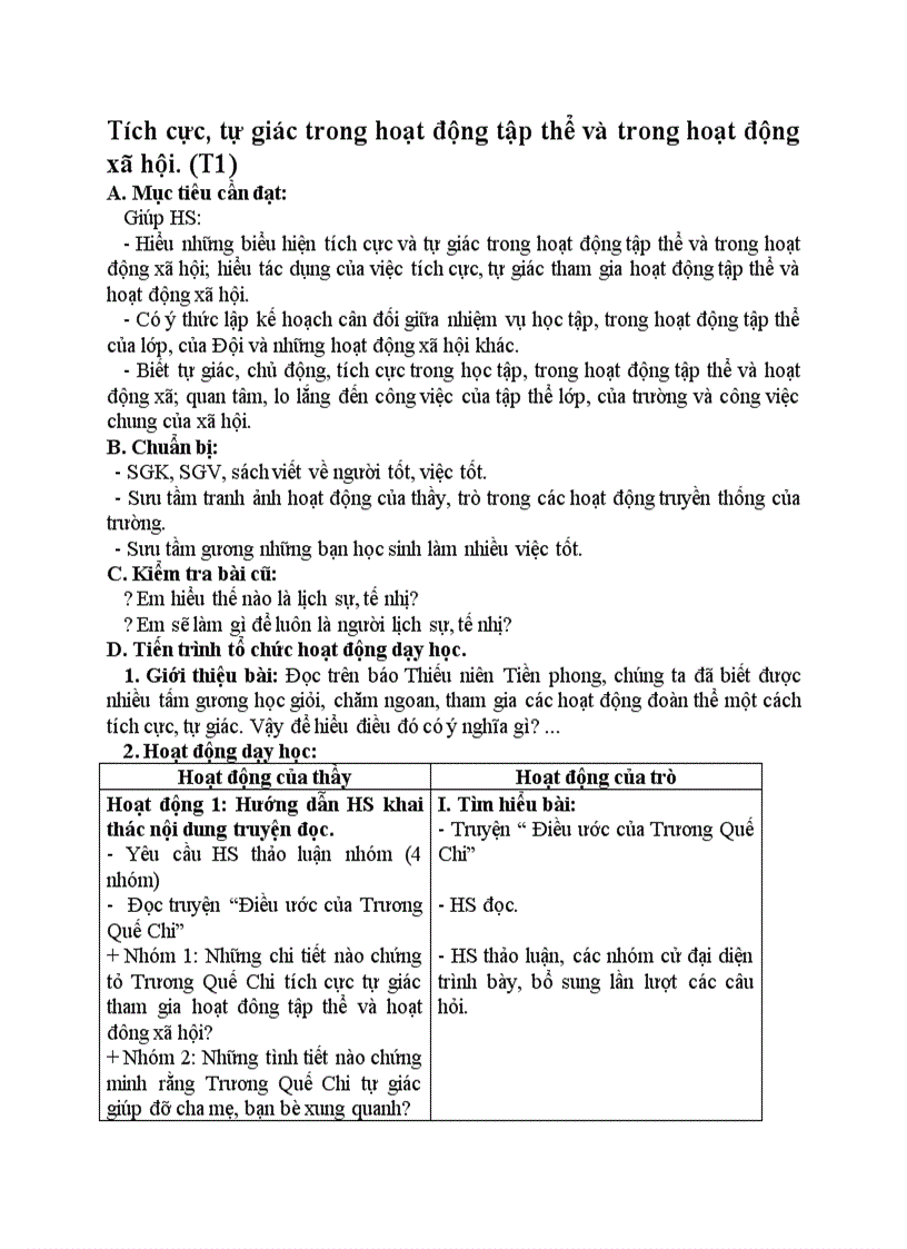 image for page Đạo đức Tích cực tự giác trong hoạt động tập thể và trong hoạt động xã hội T1