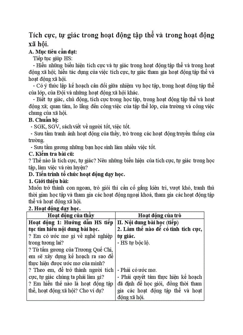 image for page Đạo đức Tích cực tự giác trong hoạt động tập thể và trong hoạt động xã hội T2