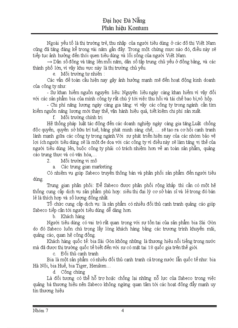 image for page Chiến lược marketing của Sabeco