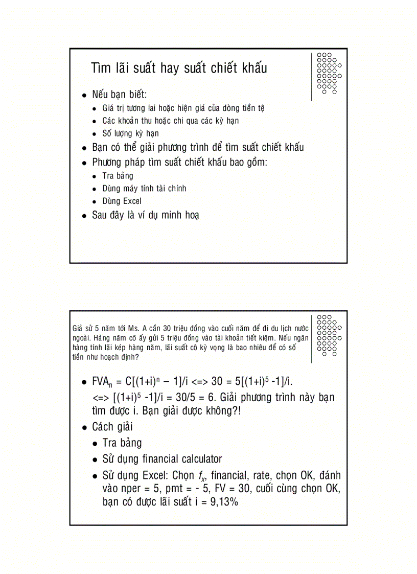 image for page Thời giá tiền tệ và mô hình chiết khấu dòng tiền