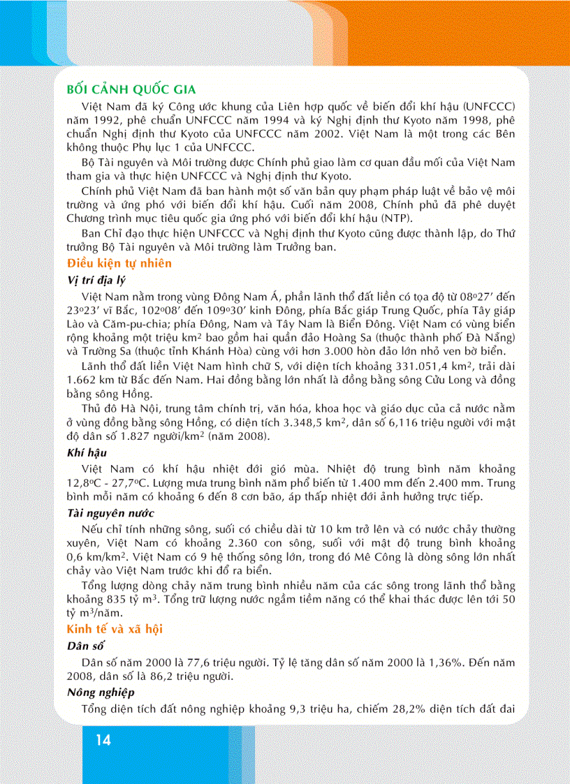 image for page Thông báo quốc gia lần thứ hai của việt nam cho công ước khung của liên hợp quốc về biến đổi khí hậu