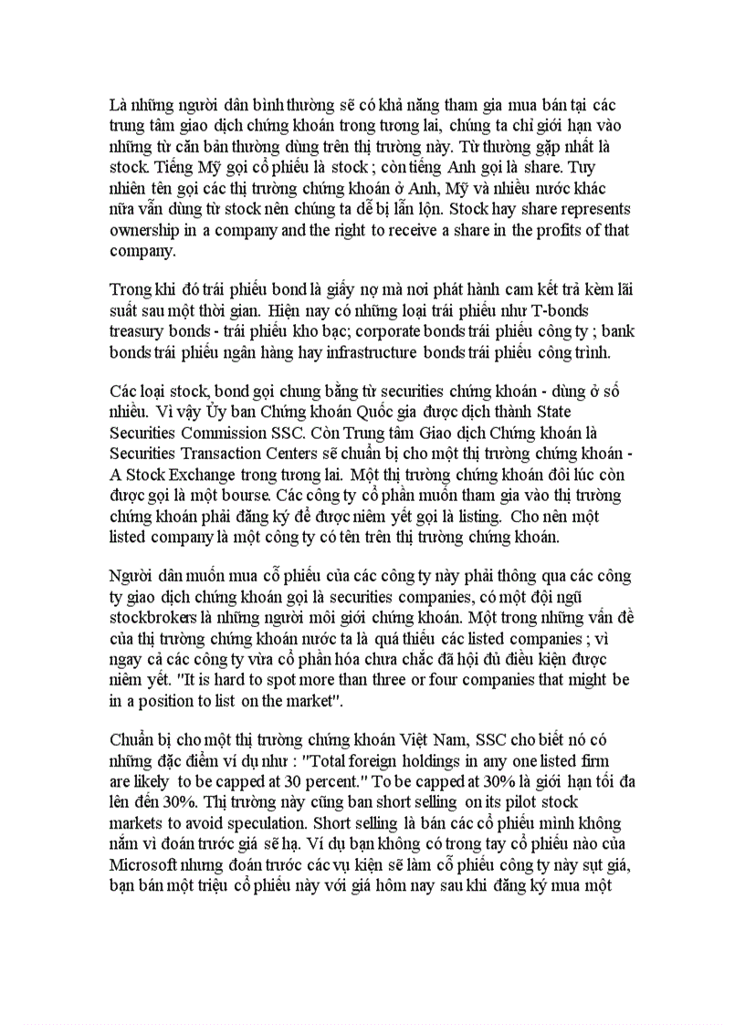 image for page Tổng quan về chứng khoán