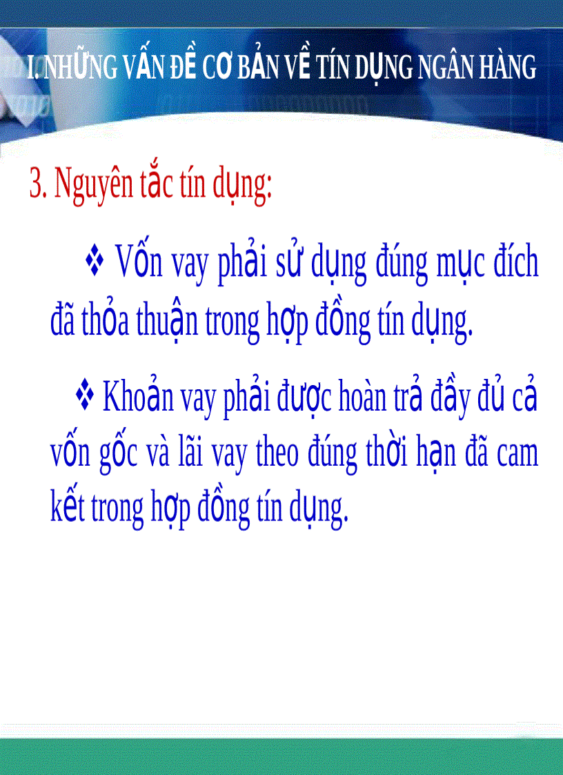 image for page Những vấn đề cơ bản về tín dụng