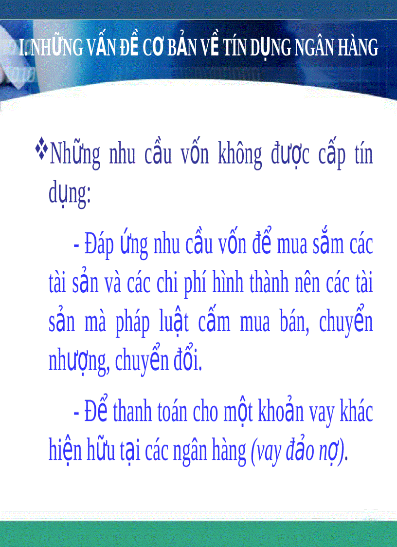 image for page Những vấn đề cơ bản về tín dụng