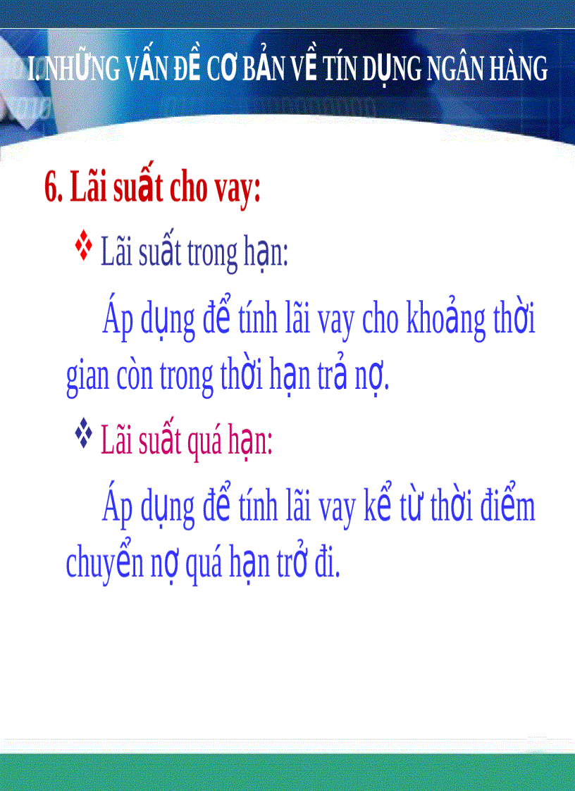 image for page Những vấn đề cơ bản về tín dụng