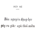 Bốn nguyên động lực gây ra giấc ngủ thôi miên