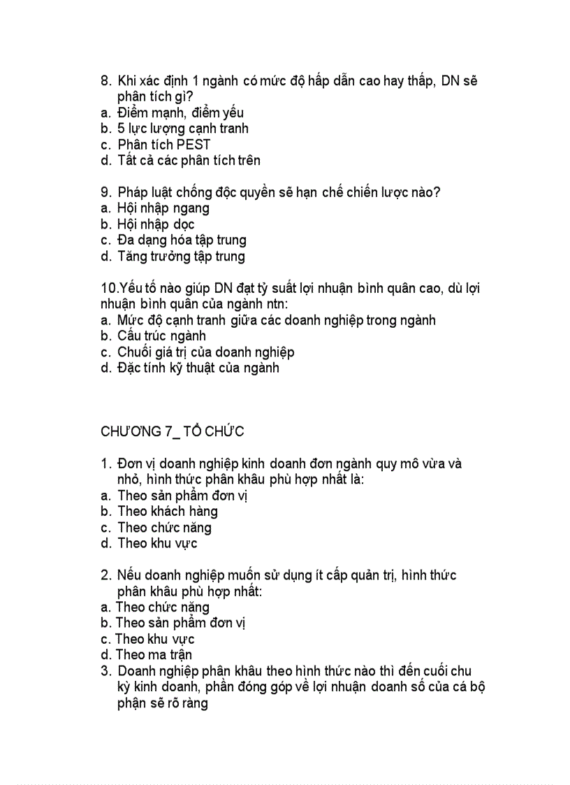 image for page Trắc nghiệm môn Quản Trị Học