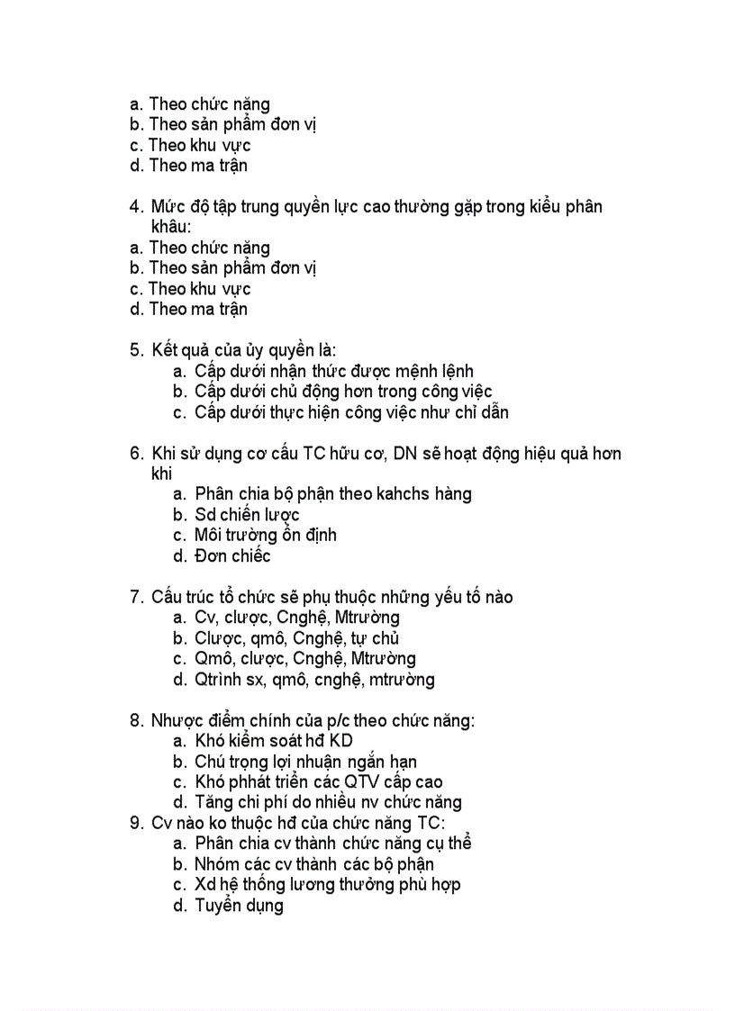 image for page Trắc nghiệm môn Quản Trị Học