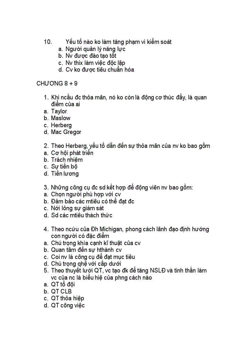 image for page Trắc nghiệm môn Quản Trị Học