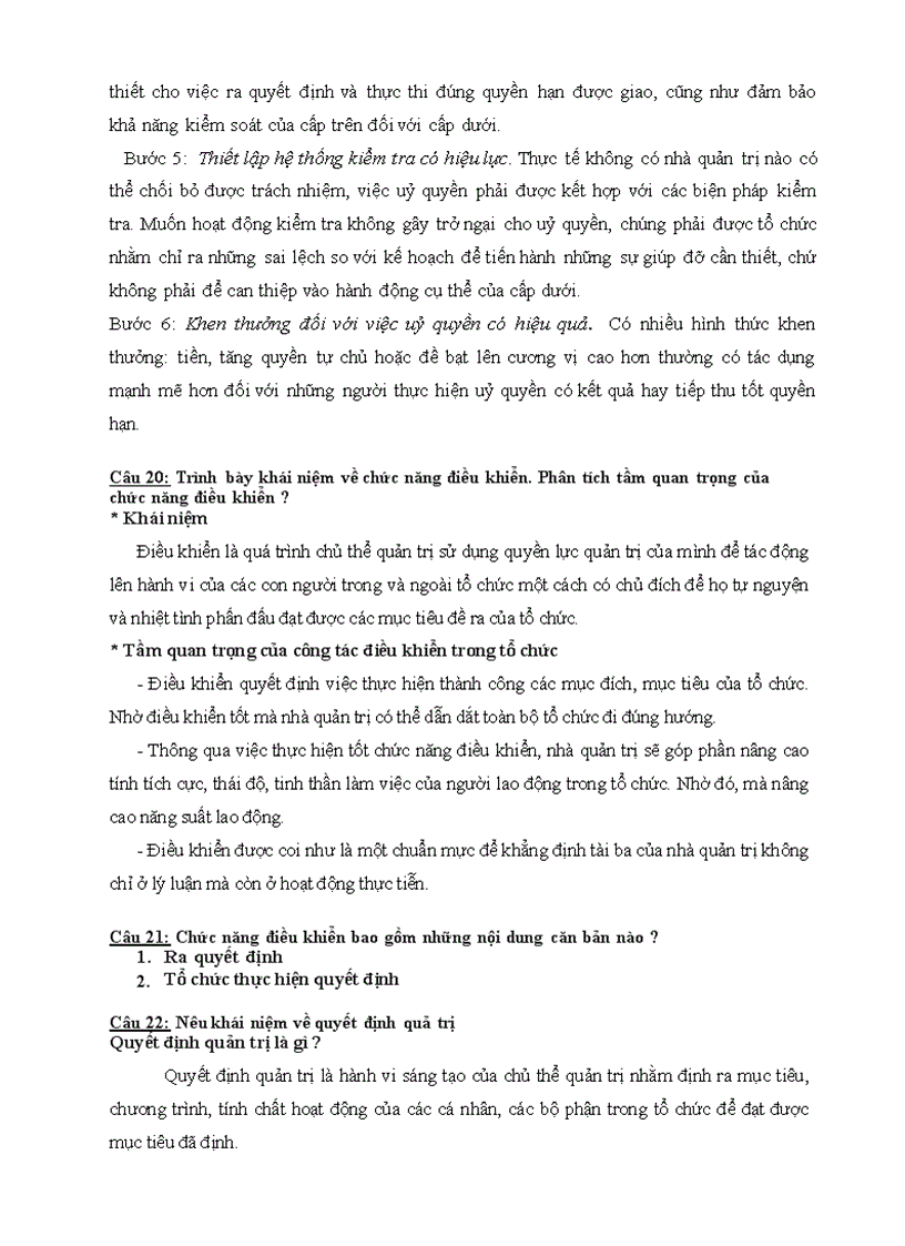 image for page Đề cương môn quản trị học