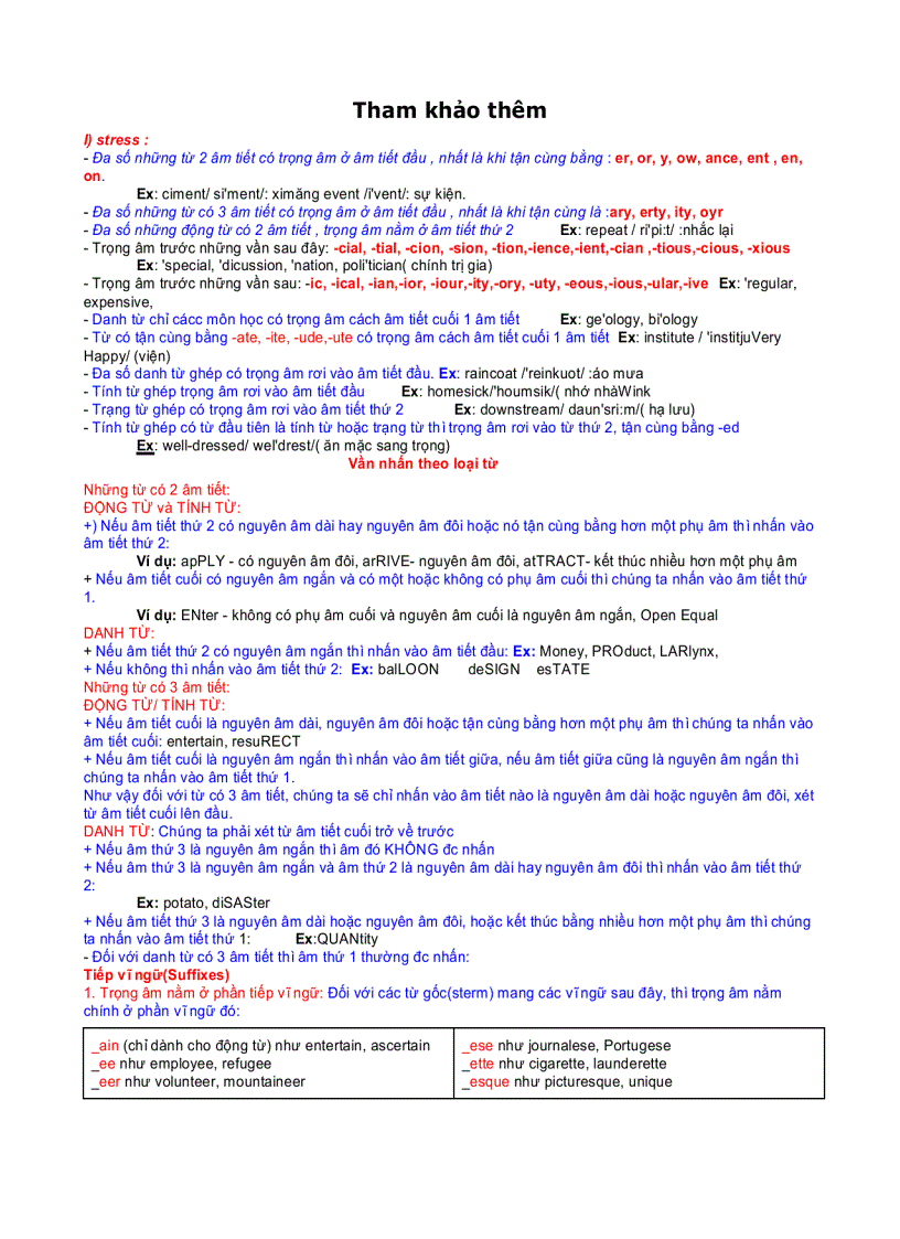 image for page Một số quy tắc trọng âm trong tiếng anh