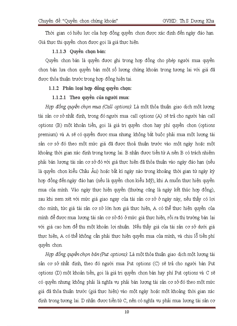 image for page Quyền chọn chứng khoán