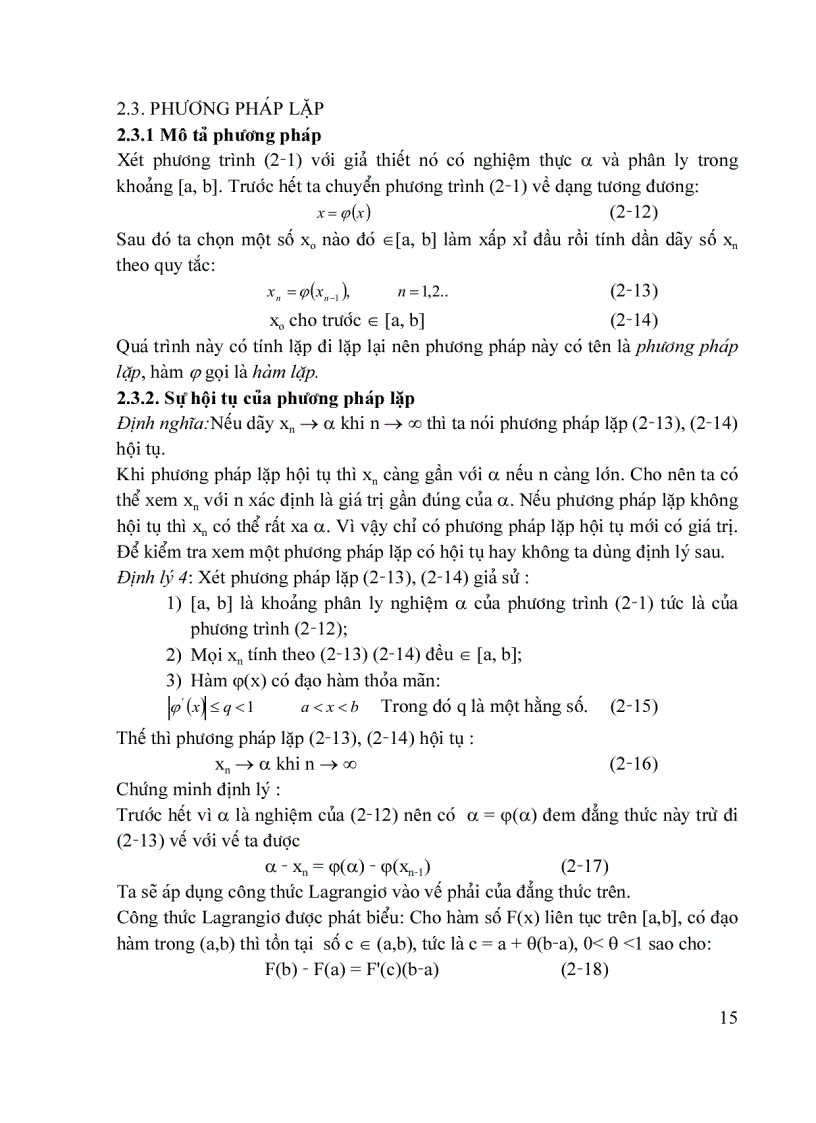 image for page Phương pháp tính dùng cho sinh viên ngành cơ khí phần 2