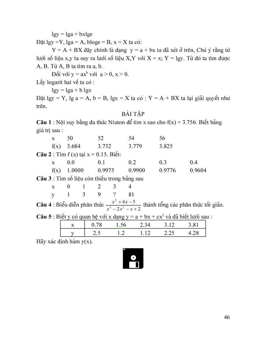 image for page Phương pháp tính dùng cho sinh viên ngành cơ khí phần 4