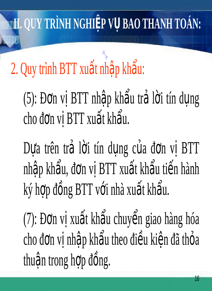 image for page Bài giảng lý thuyết về ngân hàng Chương 7 Nghiệp vụ bao thanh toán