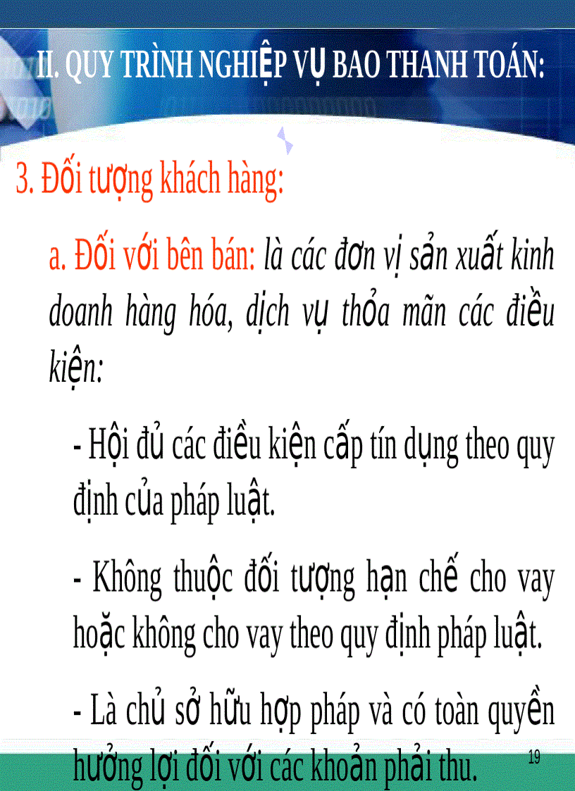 image for page Bài giảng lý thuyết về ngân hàng Chương 7 Nghiệp vụ bao thanh toán